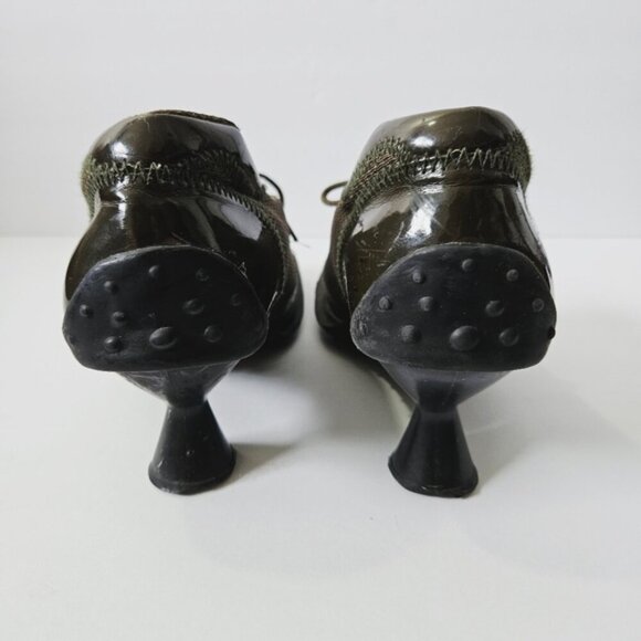 Vintage Leather Ranch Square Toe Bubble Sole Shoes Size 10 90s 1999 - Picture 5 of 6